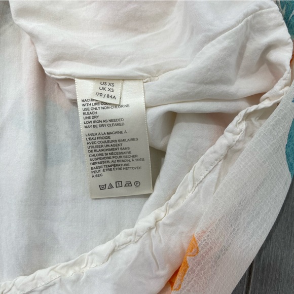 Free People Samantha Lace Up Mini Dress Light Combo XS Floral Chiffon Lace Up - Picture 13 of 16